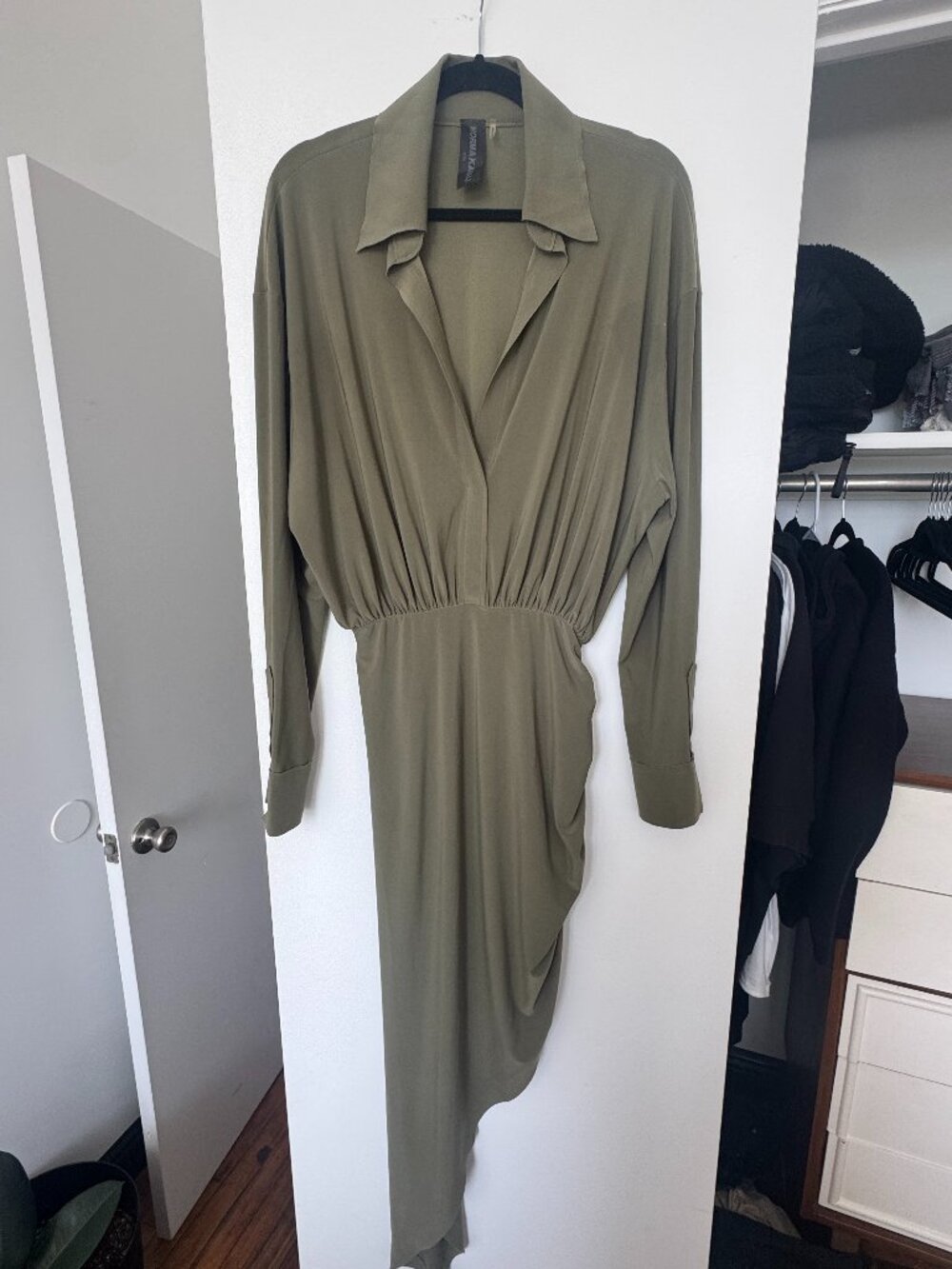 Norma Kamali asymetric shirtdress